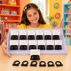 Set 24 Elastice de Păr Negre