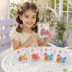 Set 12 Clame Tic Tac cu 48 Elastice de Păr