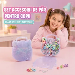 Set Accesorii de Păr pentru Copii în Cutie Pisicuță
