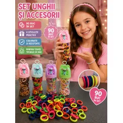 En-gros Set 90 Elastice de Păr Colorate în Cutiuță cu Figurină - vânzare en-gros pentru revânzare