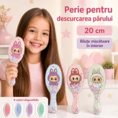 Perie pentru descurcarea părului 20 cm cu biluțe mișcătoare