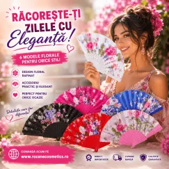 En-gros Set de 12 evantaie textile cu imprimeu floral colorat, G427 - vânzare en-gros pentru revânzare