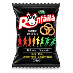 Covrigi dietetici cu tărâțe Ronțăilă fără sare și fără zahăr 250 g