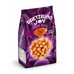 Biluțe crocante cu aromă de caramel sărat Pretzelino Joy Crispy Balls 100 g