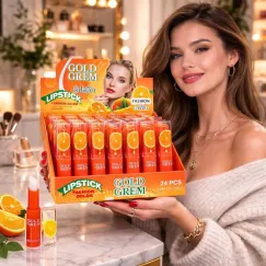 En-gros Strugurel de Buze cu Aromă de Portocală Gold Grem 3382 - Set 24 Bucăți - vânzare en-gros pentru revânzare