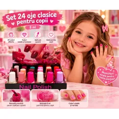 Set Ojă Clasică pentru Copii Cairuo 2038 8 ml - 24 Culori
