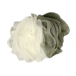 Burete de baie din plasă în două culori, alb și gri