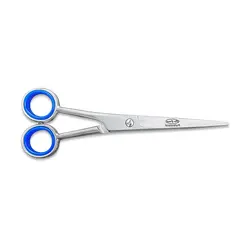 Foarfecă profesională de tuns 6 inch cu mâner rotund și insertii albastre