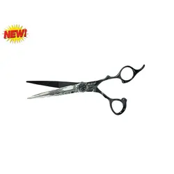 Foarfecă de tuns tip dragon neagră, cu lame ultra-ascuțite și mânere ergonomice pentru tăiere precisă