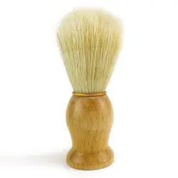 Pămătuf pentru bărbierit cu mâner din lemn și peri naturali
