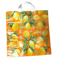 Pungă Lămâi Portocalie din plastic 35x35 cm 50 microni