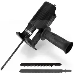 Adaptor fierăstrău electric pentru bormașină, cu lame interschimbabile și mâner lateral, set complet