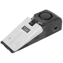 Alarmă de ușă tip opritor cu senzor de presiune 95 dB, argintiu/negru