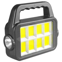 Lanternă LED COB multifuncțională cu acumulator, încărcare solară și funcție power bank