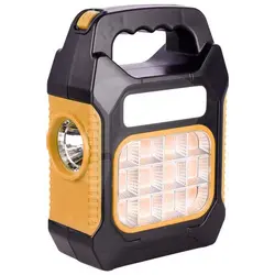 Lampă portabilă multifuncțională LED JY-978C / JY-978D cu panou solar și acumulator