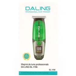Mașină de tuns profesională DALING DL-1796 cu lamă T, afișaj LED și acumulator reîncărcabil