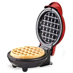 Mini aparat electric pentru waffle 350W culoare roșie