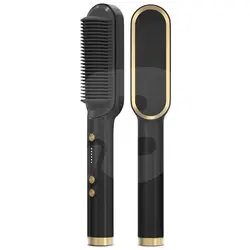 Perie electrică profesională pentru îndreptat părul cu tehnologie ionică, încălzire rapidă și 5 trepte de temperatură