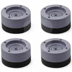 Set 4 picioare antivibrații și antizgomot pentru mașină de spălat și uscător, cauciuc natural și ABS, suprapozabile
