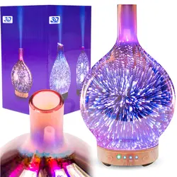 Umidificator de aer Freya cu aromaterapie și iluminare 3D RGB, 24×14×14 cm