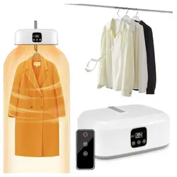 Uscător electric portabil pentru haine și rufe 600W, aer cald 360°, temporizare 1–8 ore, sterilizare UV