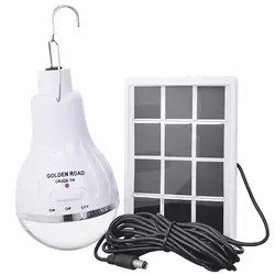 Lampă solară LED portabilă 10W cu panou solar și cârlig de agățare Golden Road GR-028