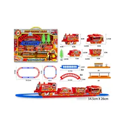 Locomotiva cu 3 vagoane si sina Fire Rescue Team 6511110050136 CON-164