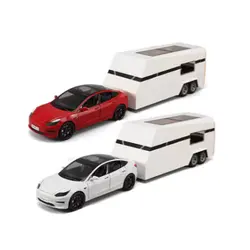 Masini Metalice muzical si lumini Tesla Truck cu Remorca,1:24 6511110052109 CON-254