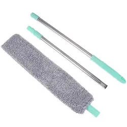 Mop din microfibră subțire cu mâner telescopic din aluminiu
