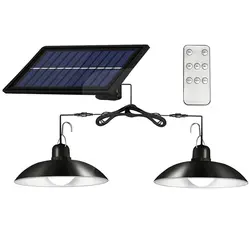 Proiector LED Solar cu 2 Lămpi Exterioare și Telecomandă XF-707-2