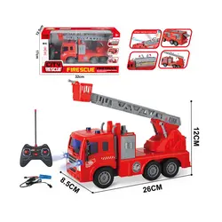 Mașină de Pompieri cu Telecomandă (R/C), Funcție de Stropire cu Apă și Lumini