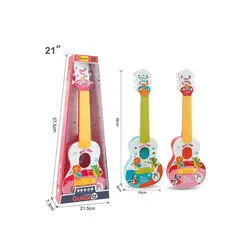Chitară de Jucărie pentru Copii, Instrument Muzical Educațional, Design Colorat, Lungime 53 cm