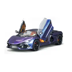 Machetă Lamborghini Revuelto 1:24 metal violet cu efect premium