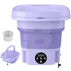Mașină de spălat portabilă pliabilă 9L cu funcție de stoarcere și 3 programe