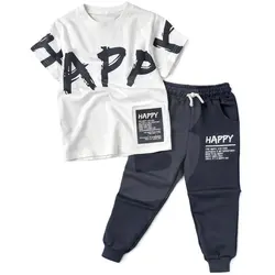 Set 6 Compleuri Subțiri pentru Băieți, 2 Piese, Tricou + Pantaloni, Culoare Negru, 5–14 ani