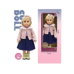 Păpușă Cute Doll cu jachetă și rochie