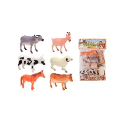 Set 6 figurine Animale de la Ferma din colectia Fauna, jucarii educative pentru copii