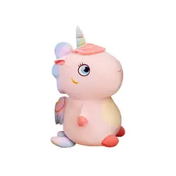 Unicorn pluș curcubeu cu aripi pentru copii 25 cm