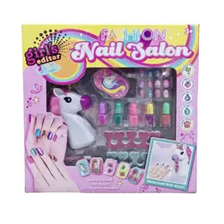Set Spa Manichiură pentru Copii Just My Style, Tematică Unicorn, Include Uscător de Unghii Motorizat, Lacuri și Stickere, Multicolor
