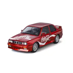 Mașină metalică BMW M3 Coca-Cola scara 1:24 cu suspensii și detalii realiste