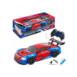 Mașină cu Telecomandă "Drift Racing Spider", Scară 1:16, Efect de Evacuare cu Fum (Vapori de Apă), Tracțiune 4WD și Lumini LED