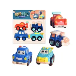 Set 4 Mașinuțe "Inertial Power", Tracțiune Inerțială Bidirecțională, Design Anti-Coliziune și Culori Vibrante