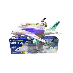 Avion Electric de Pasageri A380 cu Navetă Spațială Detașabilă, Tehnologie Bump & Go, Show de Lumini 3D și Sunete