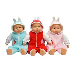 Păpușă Bebeluș "Sweet Cuddles", cu Body din Bumbac și Căciuliță Asortată, 30 cm