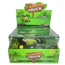 Set de 8 Utilaje Agricole de Fermă "Super Farming", Combină cu Remorcă și Tractoare Accesorizate