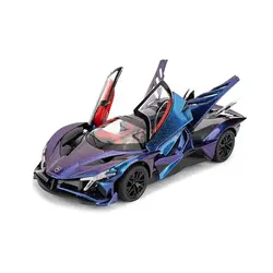 Mașină metalică de jucărie cu lumini și sunete