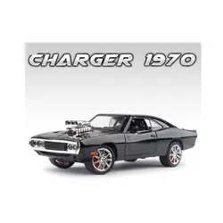Mașină Metalică Dodge Charger 1970 "Classic Muscle", Scara 1:24, Vopsea Lăcuită, Sunete și Lumini