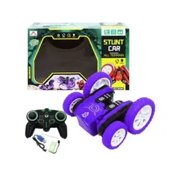 Mașină cu telecomandă Stunt Car 4x4 cu rotație 360°, lumini LED