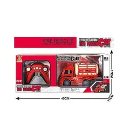 Mașină de Pompieri cu Telecomandă (R/C), Scară Telescopică Mobilă, Scara 1:18, Frecvență 27 MHz