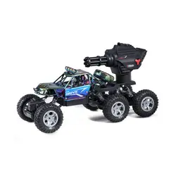 Mașinuță telecomandată Off-Road 6x6 cu tun tanc și lumini LED, tracțiune integrală